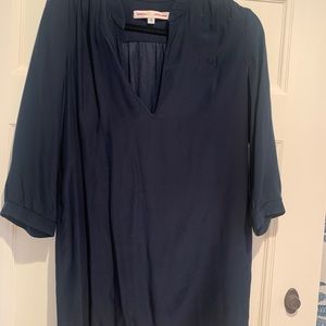 Amanda Uprichard navy silk dress